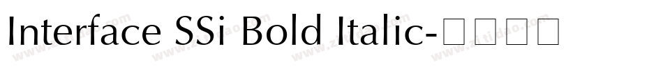 Interface SSi Bold Italic字体转换